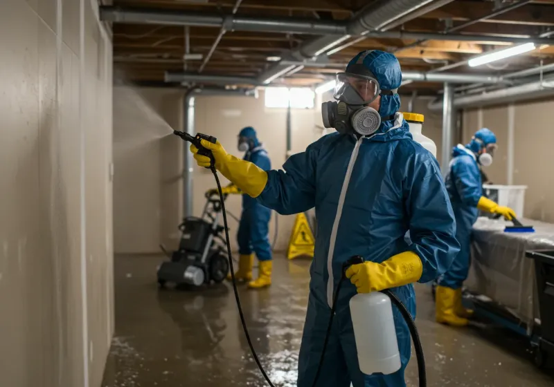 Basement Sanitization and Antimicrobial Treatment process in Beadle County, SD